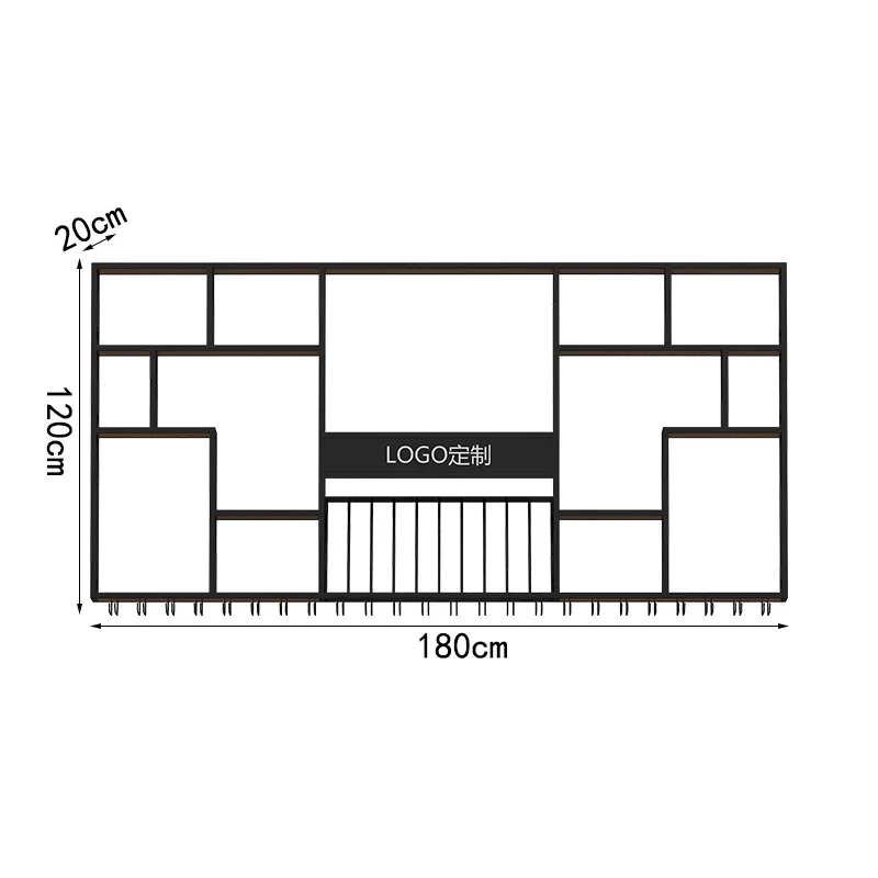 Variant: 180x20x120cm black