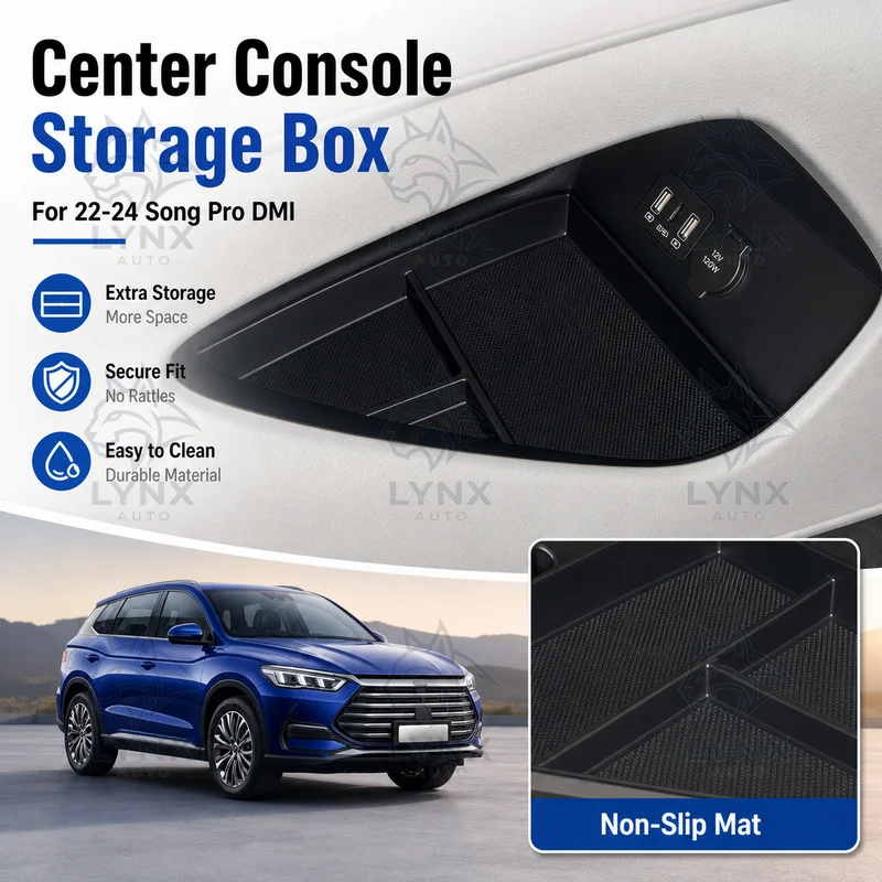 For 22-24 Song Pro DMI Center Console Storage Box Car Organizer Accessories Auto Modification Parts Vehicle Storage Box
