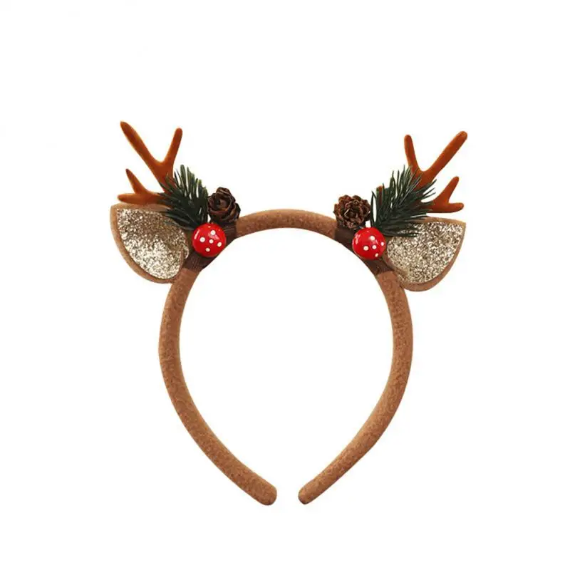 Antler Hair Band No Hair Damage Paired With Christmas Elements Christmas Hair Band Christmas Deer Horn Hair Band Hair Clip