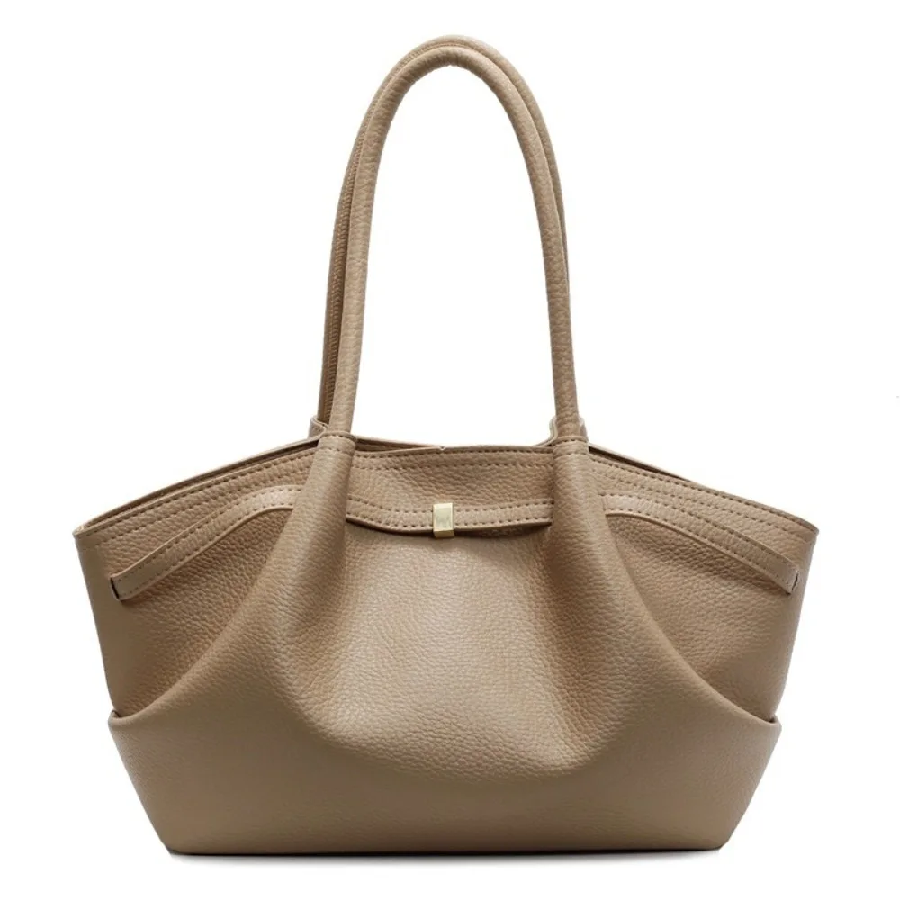

Fashion French PU Shoulder Bag Solid Color PU Leather Women Tote Bag Large Capacity Commute Underarm Bag Women