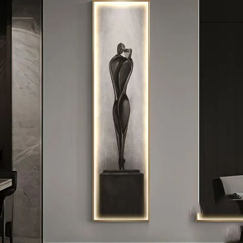 الحديثة مجردة شخصية الفن الديكور LEDWall ضوء شريط طويل غرفة المعيشة غرفة نوم الممر غرفة المعيشة ديكور المنزل الخفيفة #1