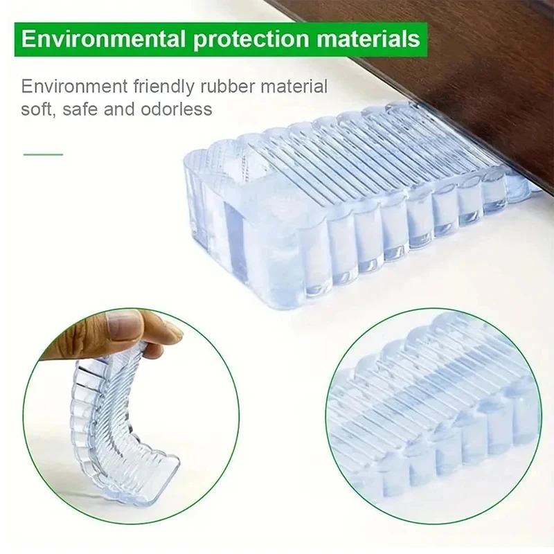 Bouchon de porte antidérapant en caoutchouc Mobile, pare-porte coupe-vent et anti-collision, bloqueur de porte anti-clip