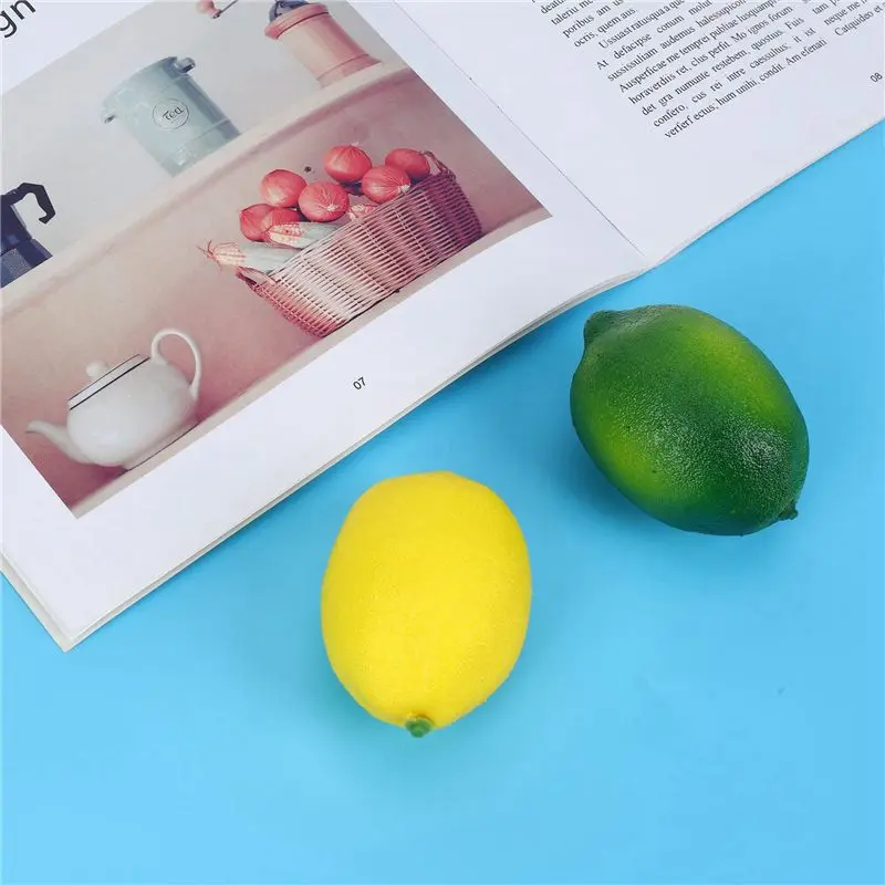A96K-56Pcs Artificial Lemons And Limes Fake Fruits Decorative Faux Citrus Fruits Artificial Decorations For Home Kitchen