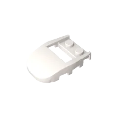 Gobricks GDS-2195 Zakrzywiony klin 4 x 3 z wycięciem, dwoma kołkami kompatybilny z lego 27944 Montuje klocki