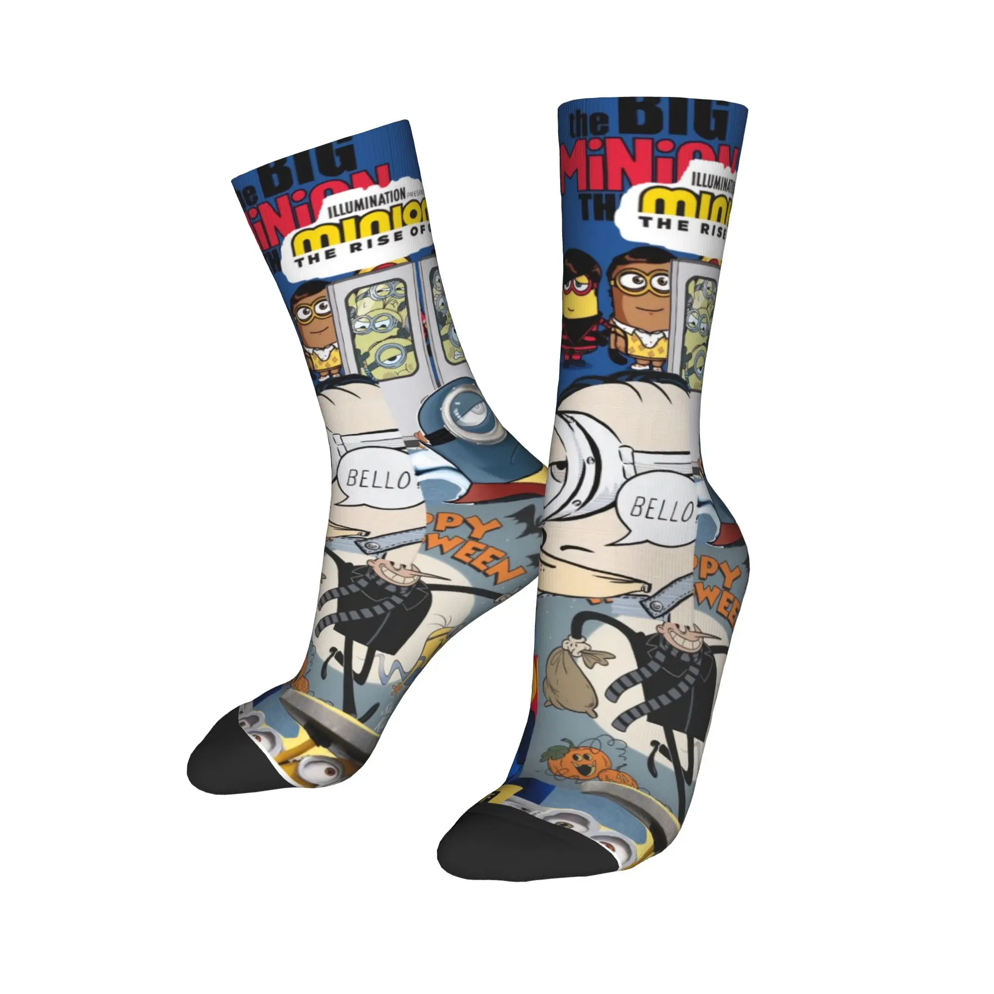 Cute Minionsing Stockings Men  Socks Quality Funny Socks Winter Outdoor Sports Non Slip Graphic Socks Gift