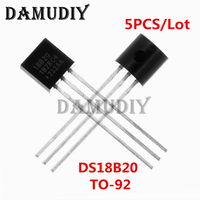 5PCS DS18B20 18B20 TO-92 Temperature sensor New and Origianl DS18B20 TO92 DS18B20 18B20