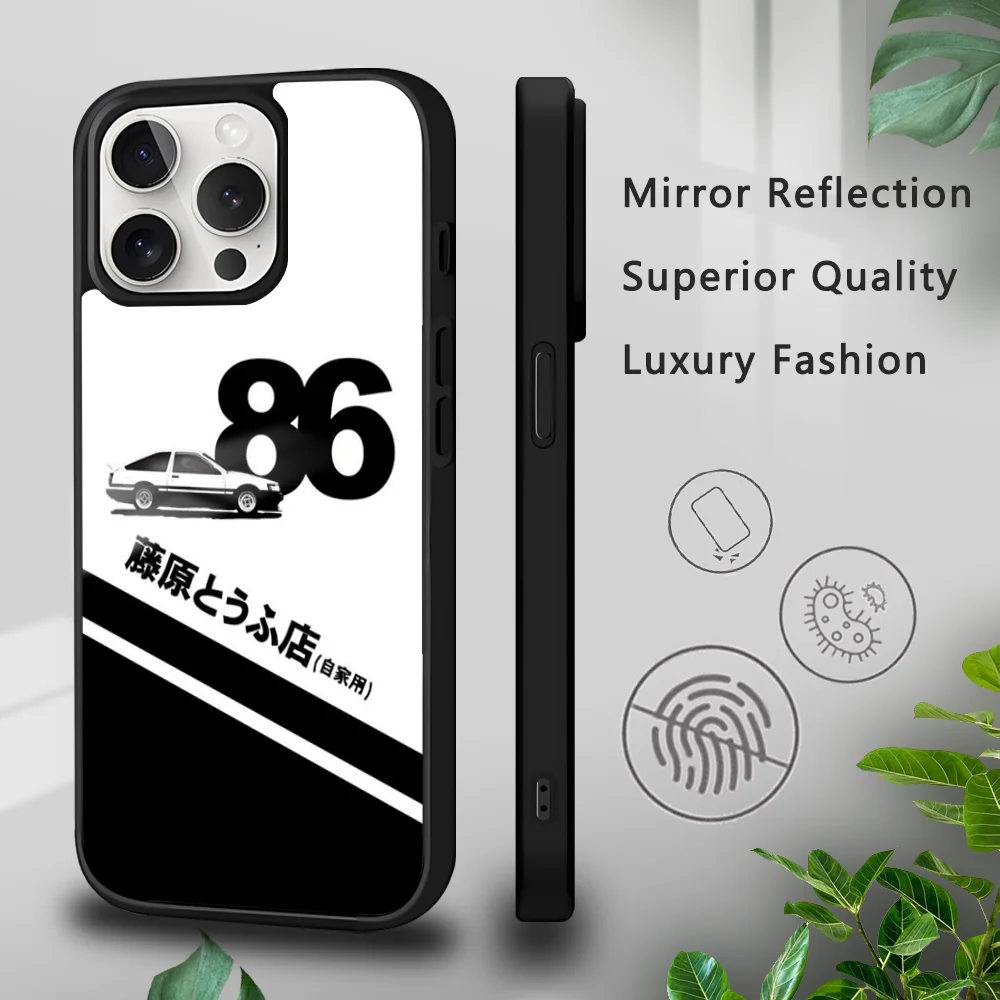 Japan I-Initial-D-86 Car Phone Case For iPhone 16 15 14 13 12 11 Pro Xs Max Mini Plus Celulares Hard Funda