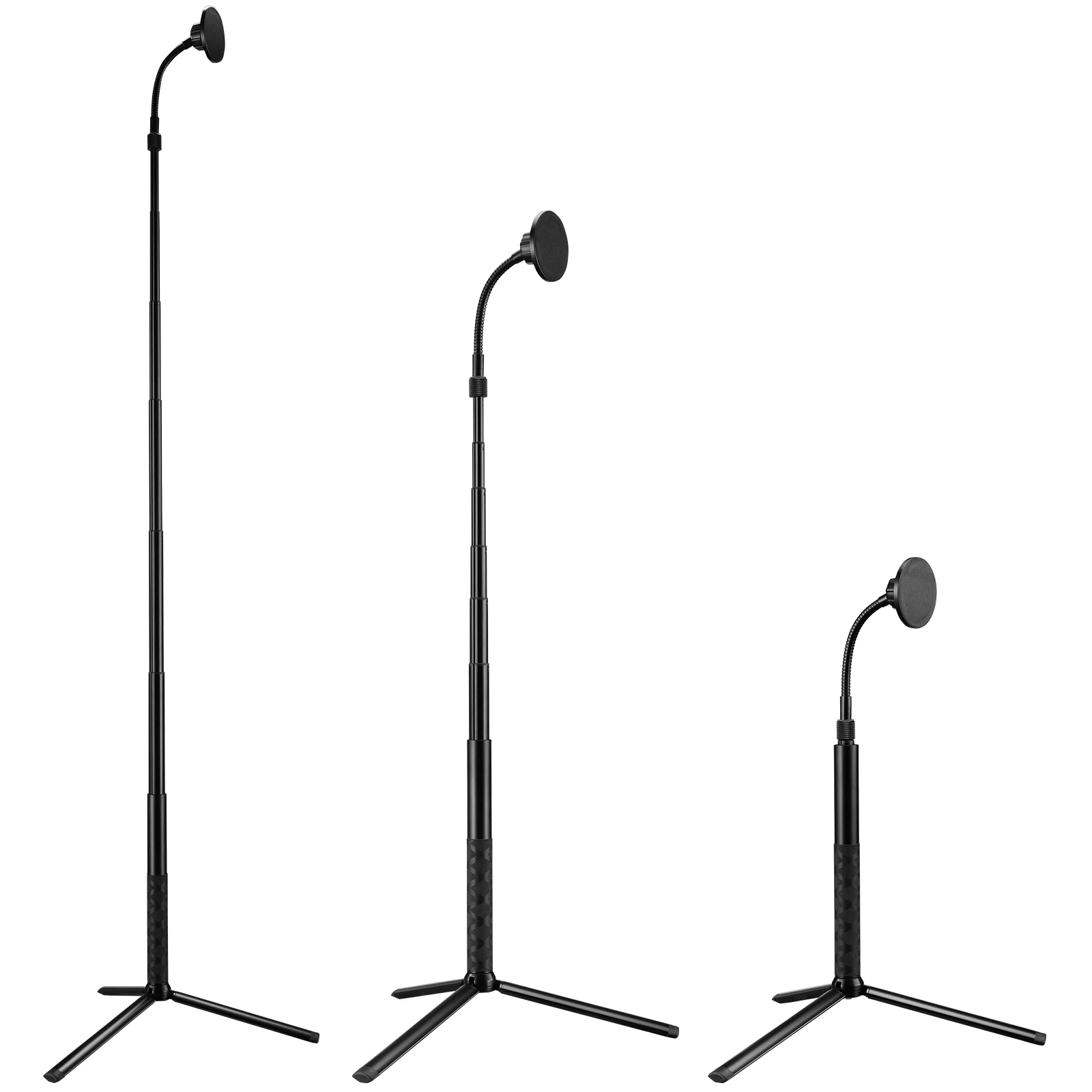 

60" Magnetic Phone Holder with Flexible Gooseneck Phone Tripod for iPhone & Android Portable Aluminum Cellphone Stand for Selfie