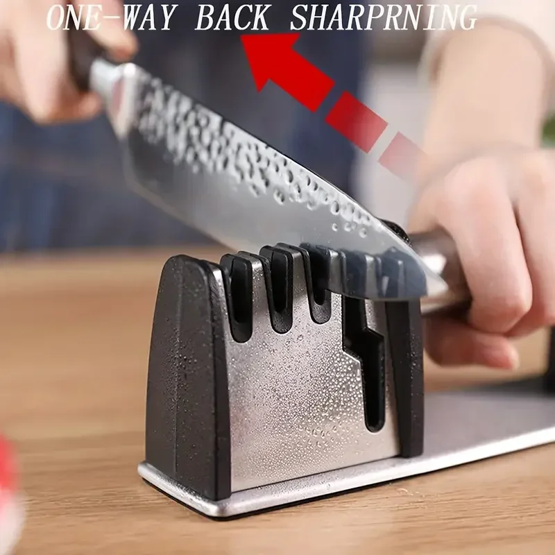 Knife Sharpeners 4 in 1 Kitchen Blade and Scissors Sharpening Tool Powerful Professional Kitchen Manual Knife Sharpener