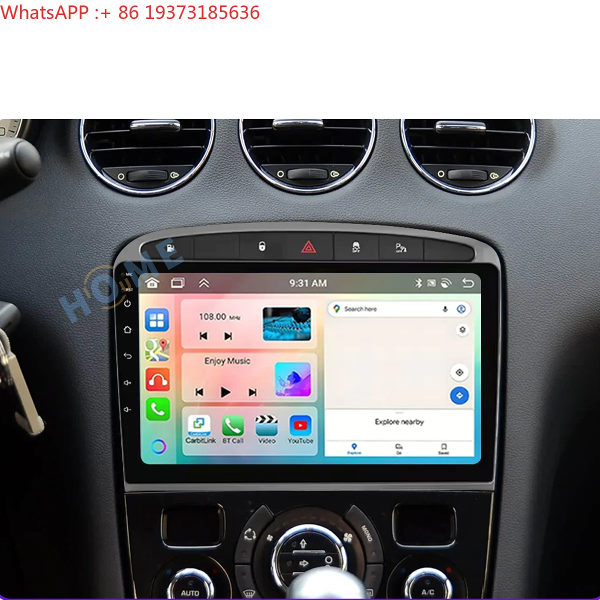 Android 14 Carplay Auto Car Radio Multimedia Player for Peugeot 408 308 308SW Multimedia Video 2Din Stereo Speaker Audio Head