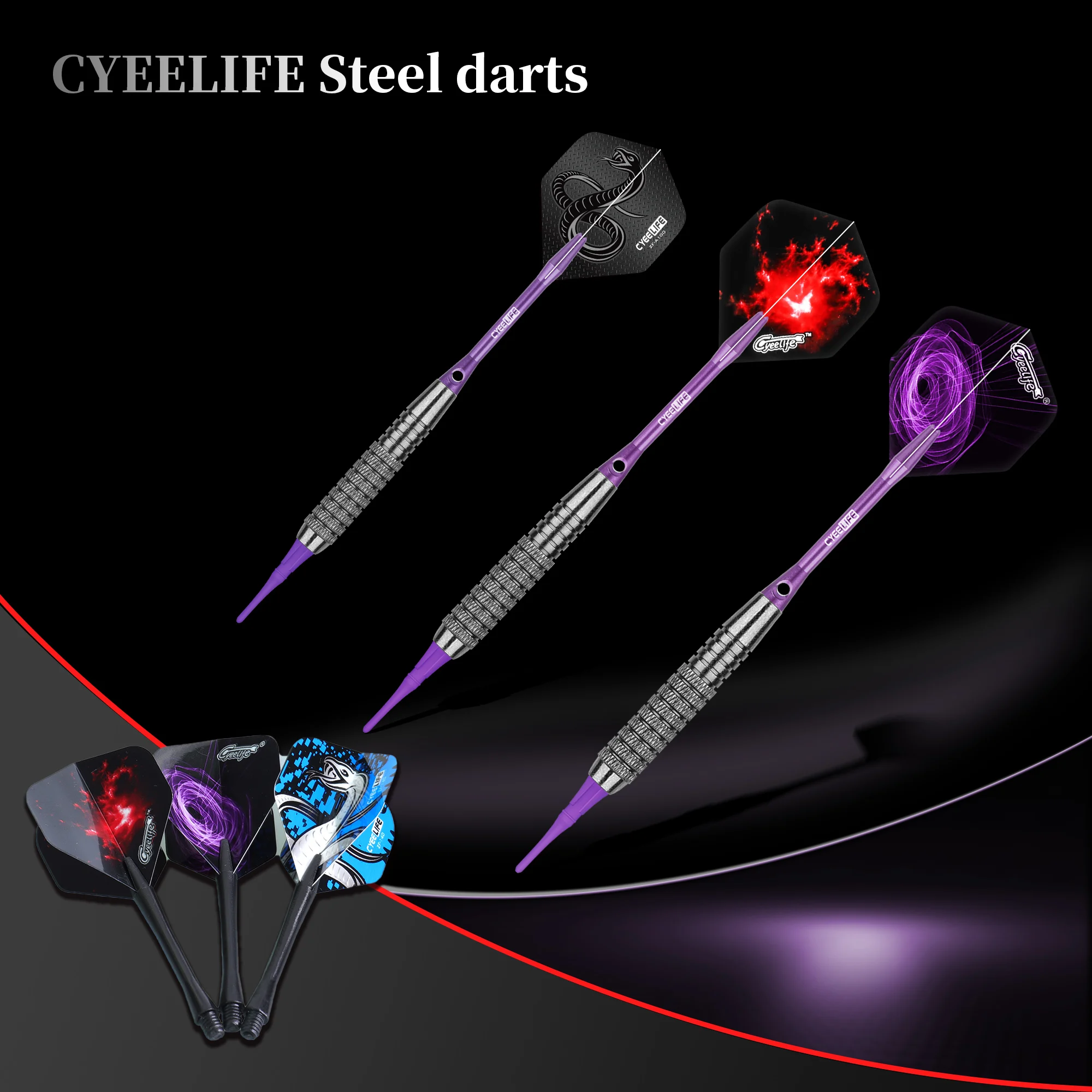 CyeeLife 18/20/24g Soft Dart Safety Practice Competition Rubber Head Adult Flying Sign Drop Resistant Aluminum Rod Tail