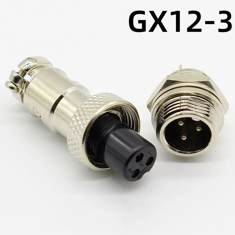 1Set GX12 3Pin Male…