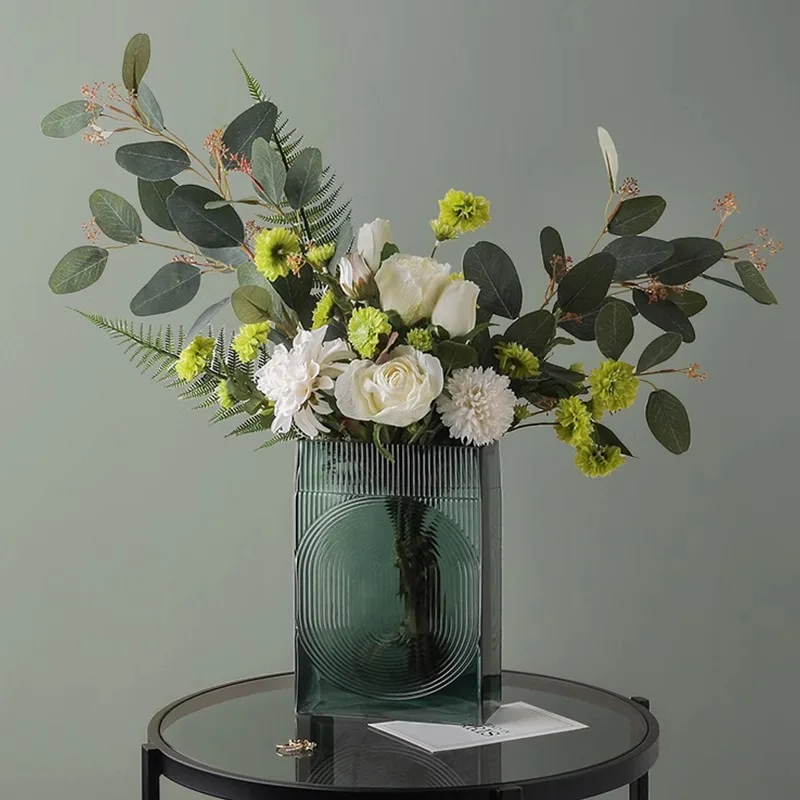 State life light luxury flower ornament living room dining table home flower arrangement personalized glass transparent simple h