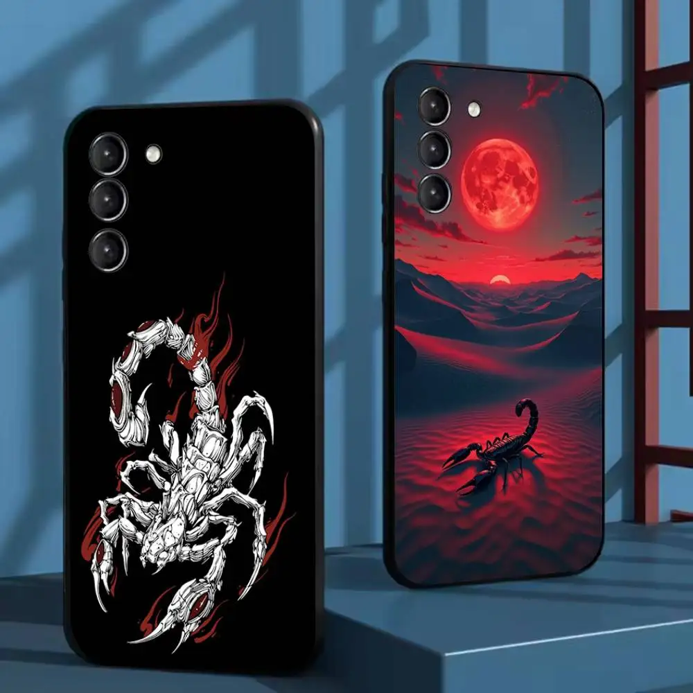 Casing Ponsel Scorpion Cool Animal untuk Samsung Galaxy A73,72,51,53,52,71,22,5G,Note,J7,8,9 Sampul Hitam Lembut