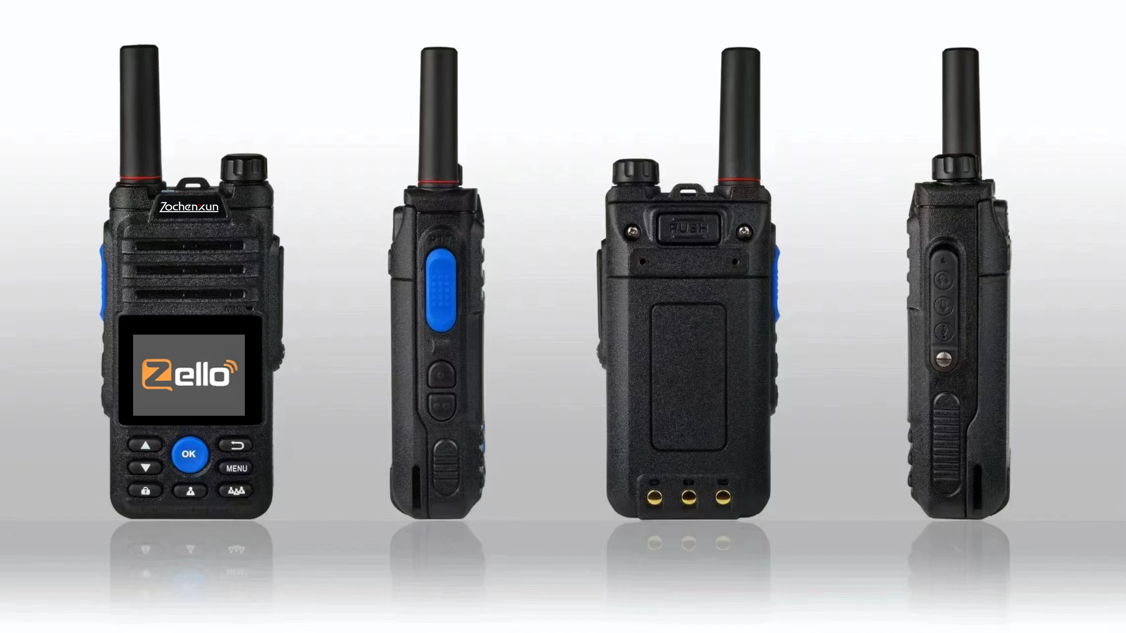 Топ! B5 Zello Walkie Talkie 4g Радио с SIM-картой Blue tooth Двусторонняя рация дальнего действия Профессиональная мощная рация