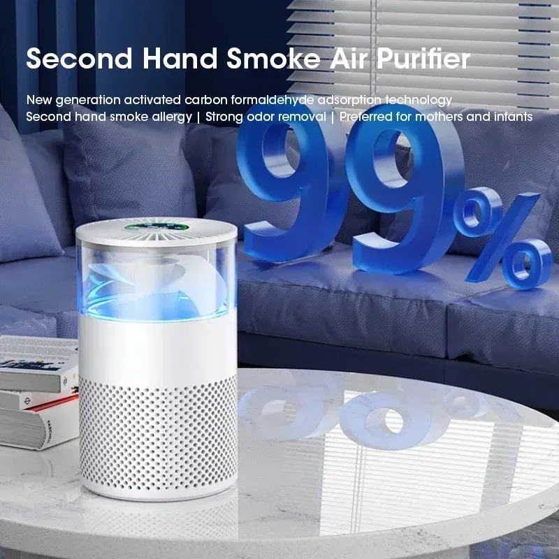 Smart Air Purifier Multifunctional Low Noise Air Sterilization Purification Air Quality Detection Pet Odor Eliminator for Home