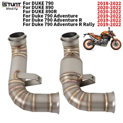 For KTM DUKE 790 Duke 890 / 890R 18-22 KTM 790 Adventur R Ktm790 R Rally 19-22 Motorcycle Mid Link Pipe Catalyst Exhaust Modify