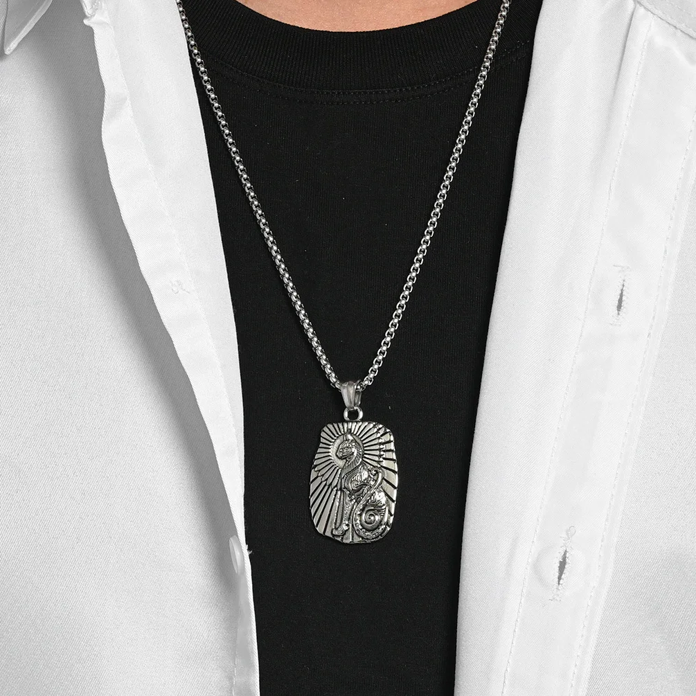 Bastet Pendent Necklace,Stainless Steel Necklace, Vintage Punk Jewelry