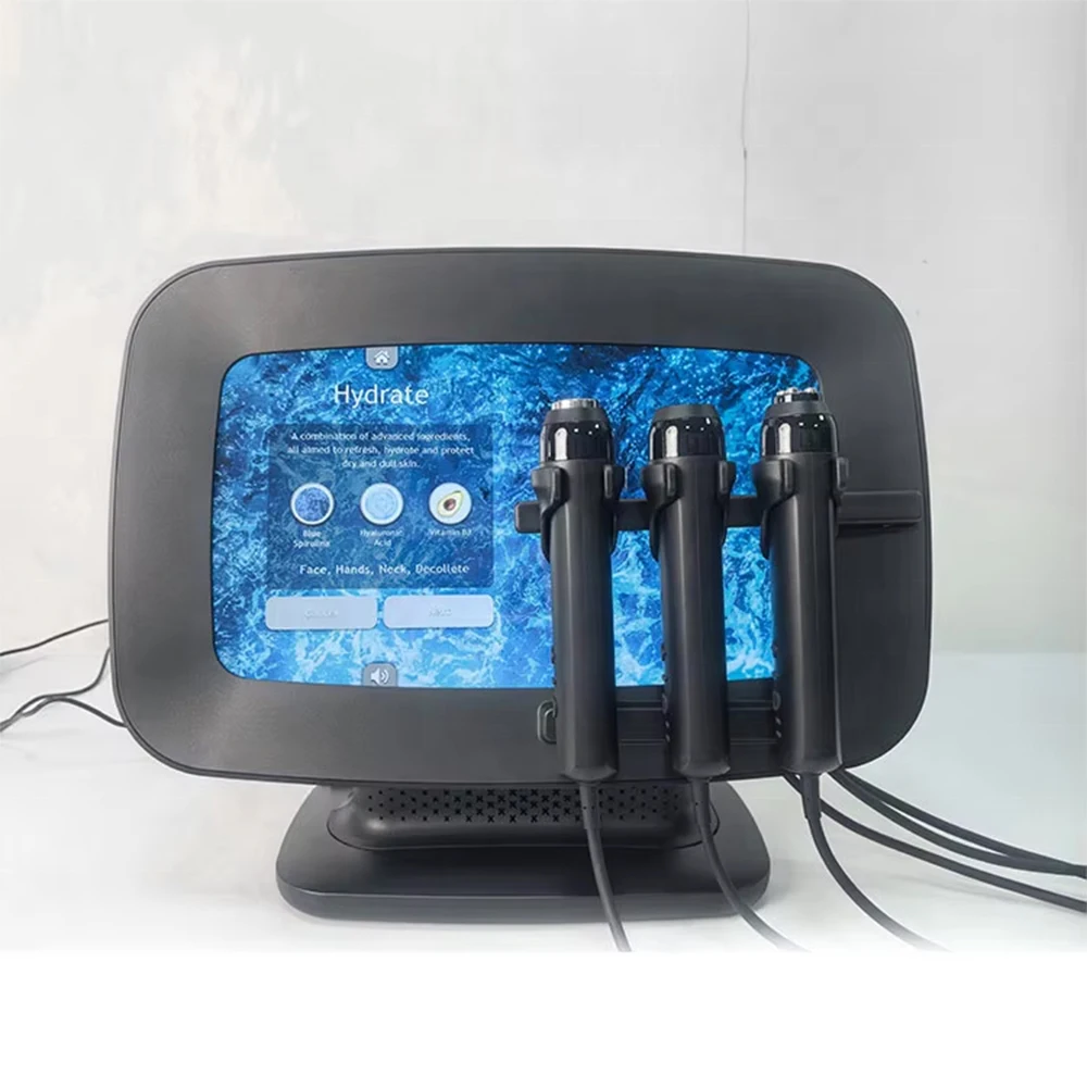 

Newest 3 in 1 Oxygen Facial Machine Ultrasound RF Co2 Bubble Oxygenation 3 in 1 Oxygen Jet Facial Machine