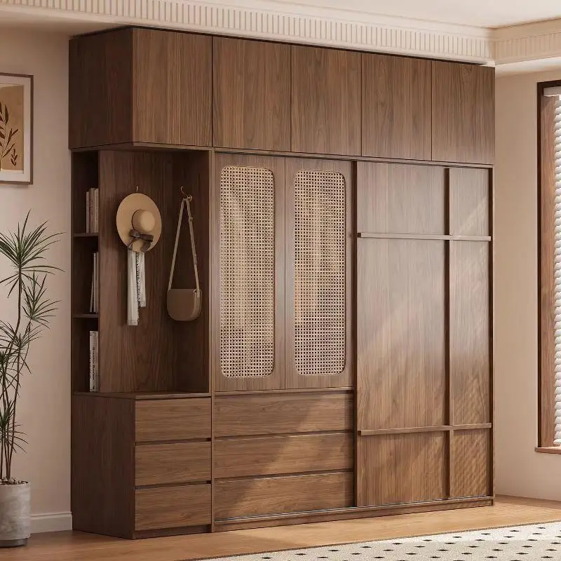 Japanes Vintage Wardrobe Closet Tall Divider Organizer Open Wardrobes Closet Display Wooden Armarios De Ropa Room Furnitures