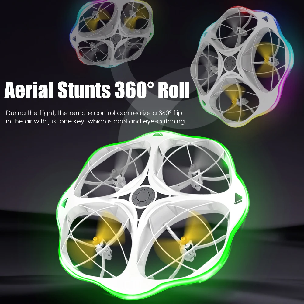 Mini Drone Rc UFO Toy with Led Light Gesture Control 2.4G Radio Controlled Plane Helicopter Dual Mode Airplanes Toys for Boys