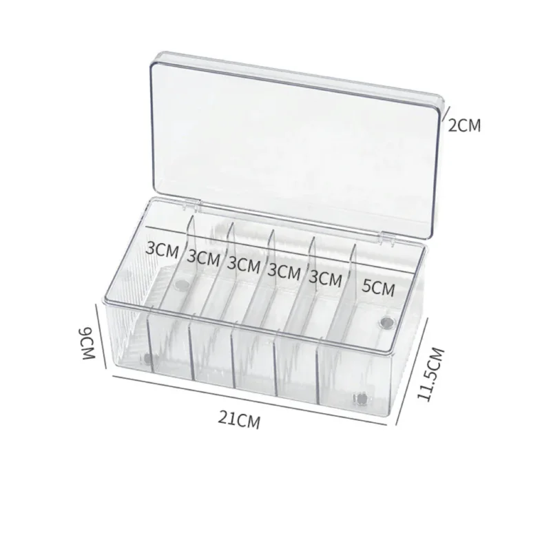 SENSE LASHES Portable Acrylic Transparent Eyelash Extensions Supplies Organizer with Lid Design Dustproof Large Capacity