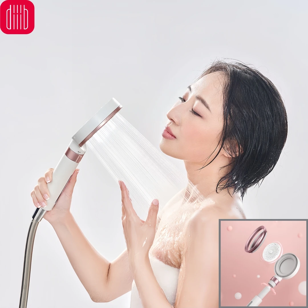 

DIIIB Chlorine Removal Pressure Shower Water Saving Double Filtering Rainfall High Pressure Shower Nozzle Bathroom Accessories