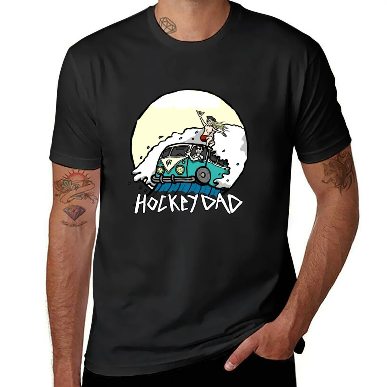 Hockey Dad Band T-Shirt oversized anime sublime t shirt men