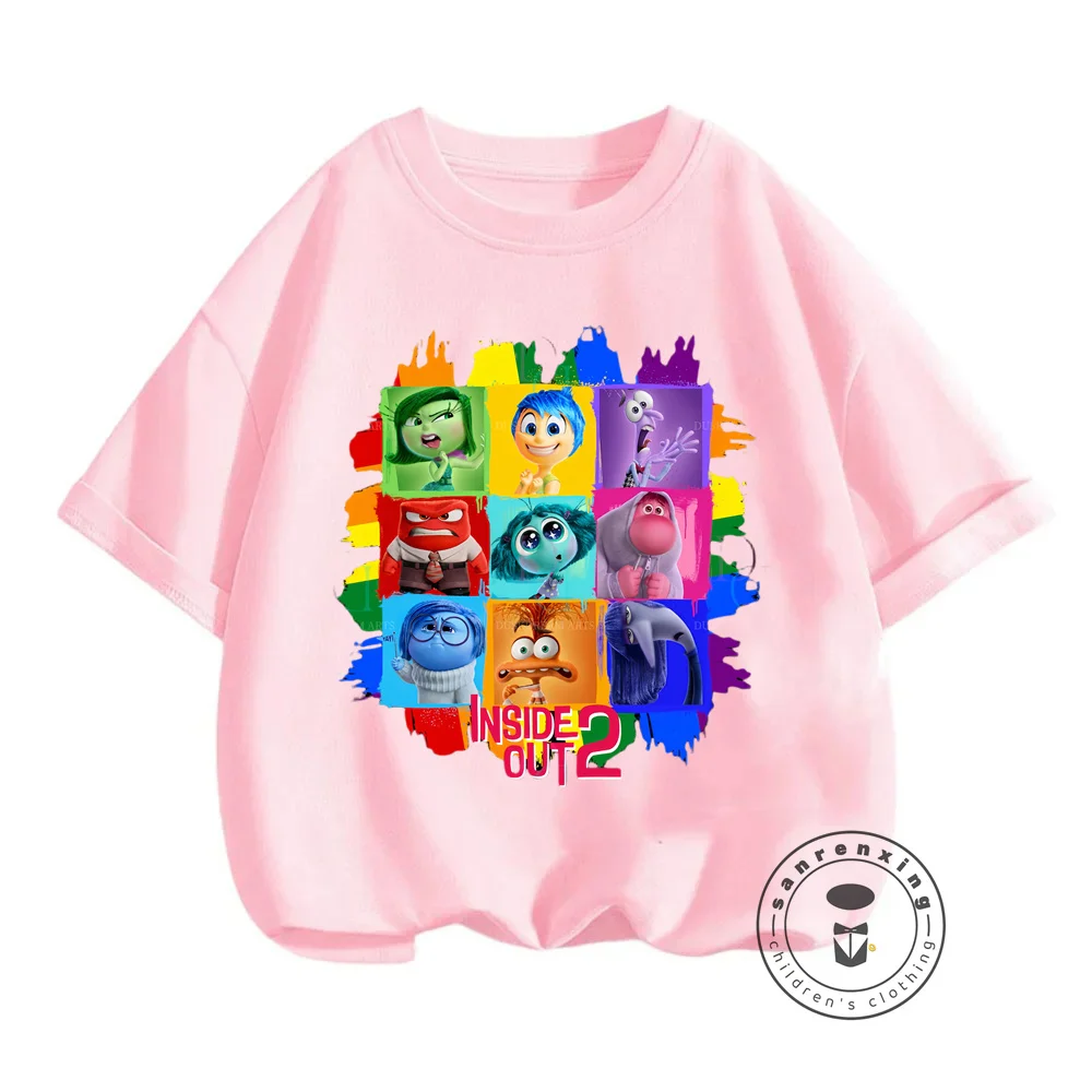 Kids Will Love These Soft O-Neck T-Shirts Featuring Disney's Inside Out Cute and Creative Summer Styles for Boys Girls in 2024