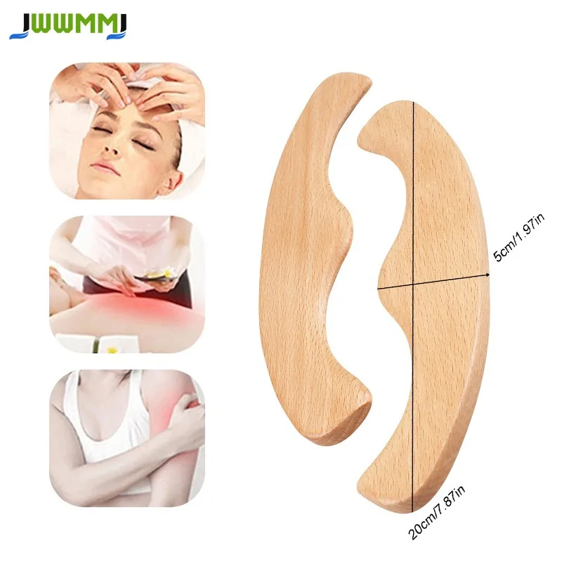 

1Pcs Natural Wood Scraping Stick Scraper for Fat Burner Back Shoulder Neck Waist Leg Body Massage Therapy Slimming Tool