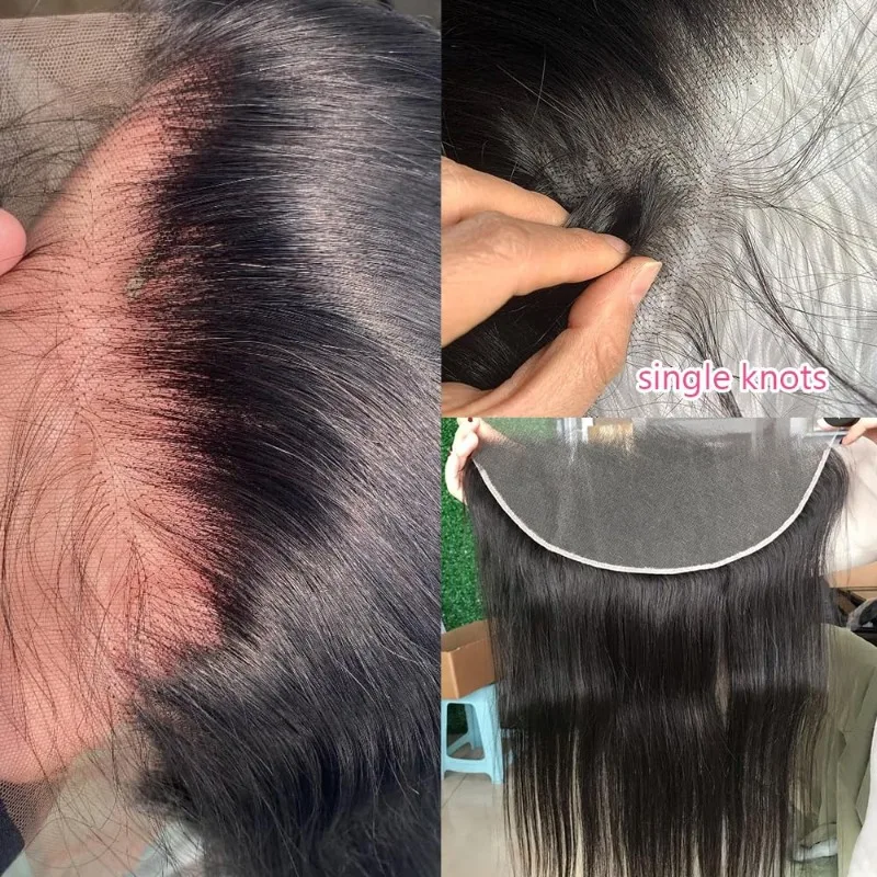 Frontal de Renda 13x6 de 22 Polegadas, Cabelo Humano Liso, Grau 12A, Virgem Brasileiro, Pré-arrancado com Baby Hair, Densidade 150%, Natural