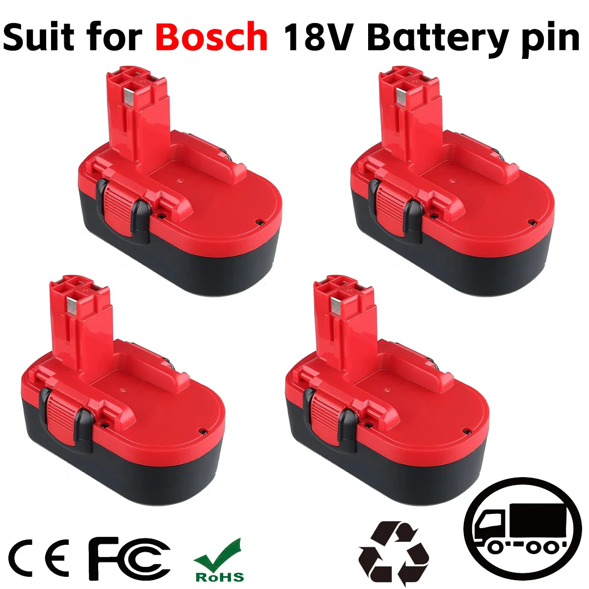 VANON 1/2/4er-Pack BAT181 18V 4,8Ah Ni-Mh Akku-Ersatz für Bosch BAT025 BAT026 BAT160 BAT180 BAT189 Werkzeugakku