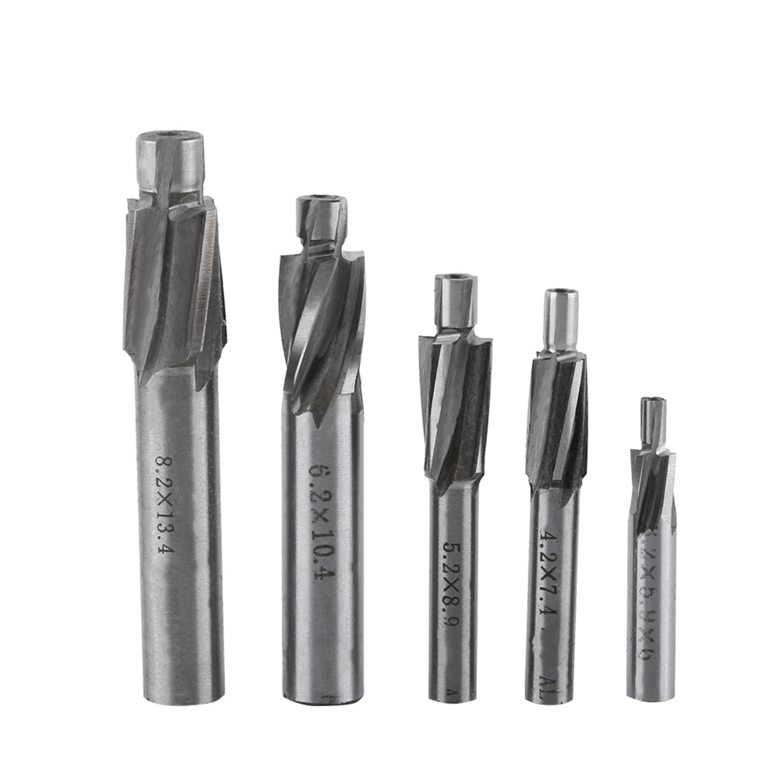 Countersink End Mill Cutter Slot Drill Bits Tool M3 M8 4 Flutes HSS-AL End Mill Cutter Countersink Drill Bit CNC Cutter Bit