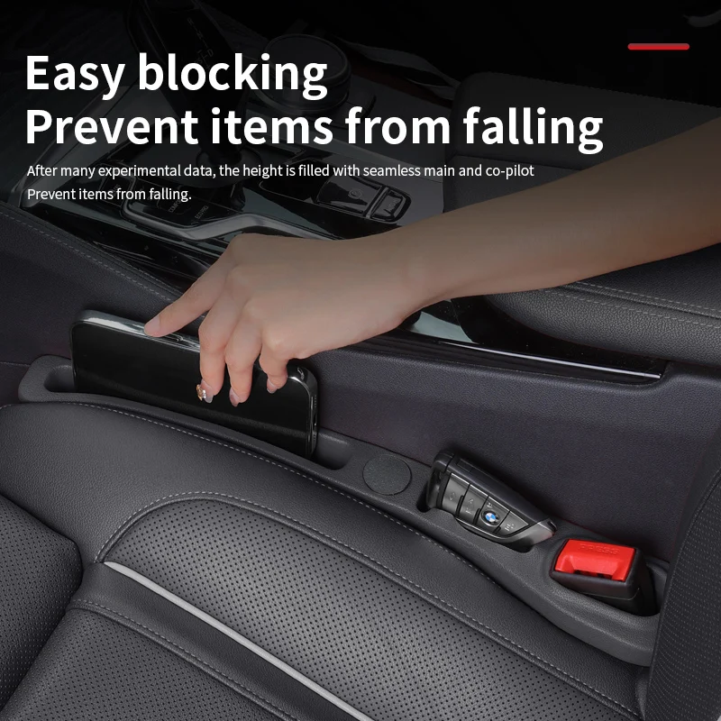 

Наполнитель для зазора автомобильного сиденья, мягкий наполнитель с 2 пазами для хранения, аксессуары для заполнения щелей в центральной консоли автомобиля