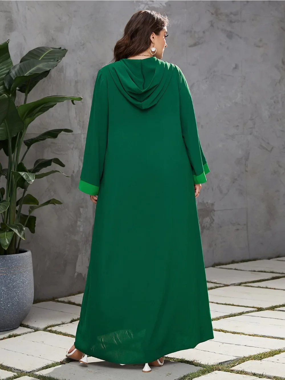 Eid Muslim Hooded Dress for Women Arab Dubai Abaya Dresses Jalabiya Moroccan Kaftan Button Maxi Long Dresses Robe Party Ramadan