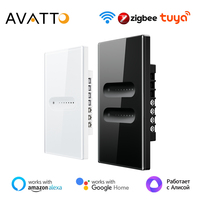 AVATTO Tuya WiFi/ZigBee Smart Dimmer Switch 1/2 Gang Dimmer Light Switch Touch Panel APP Remote Control For Alexa Google Home