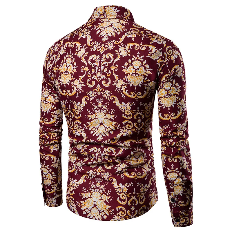 Ethnic Style Long-sleeved Shirt Stand Collar Printed Large Size Cardigan Top Jacket