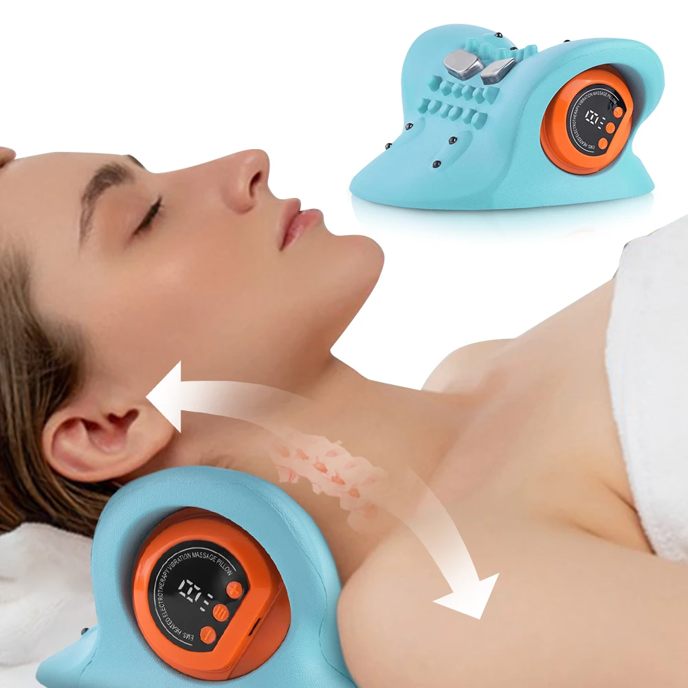 

Neck Stretching Device Type C Rechargeable Cervical Traction Device 4D Neck and Shoulder Massager for Deep Tissue Massaging