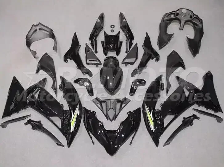 

4Gifts New ABS Motorcycle Fairings Kit Fit For KAWASAKI 650 ER6F 2017 2018 17 18 Bodywork Set Black Glossy