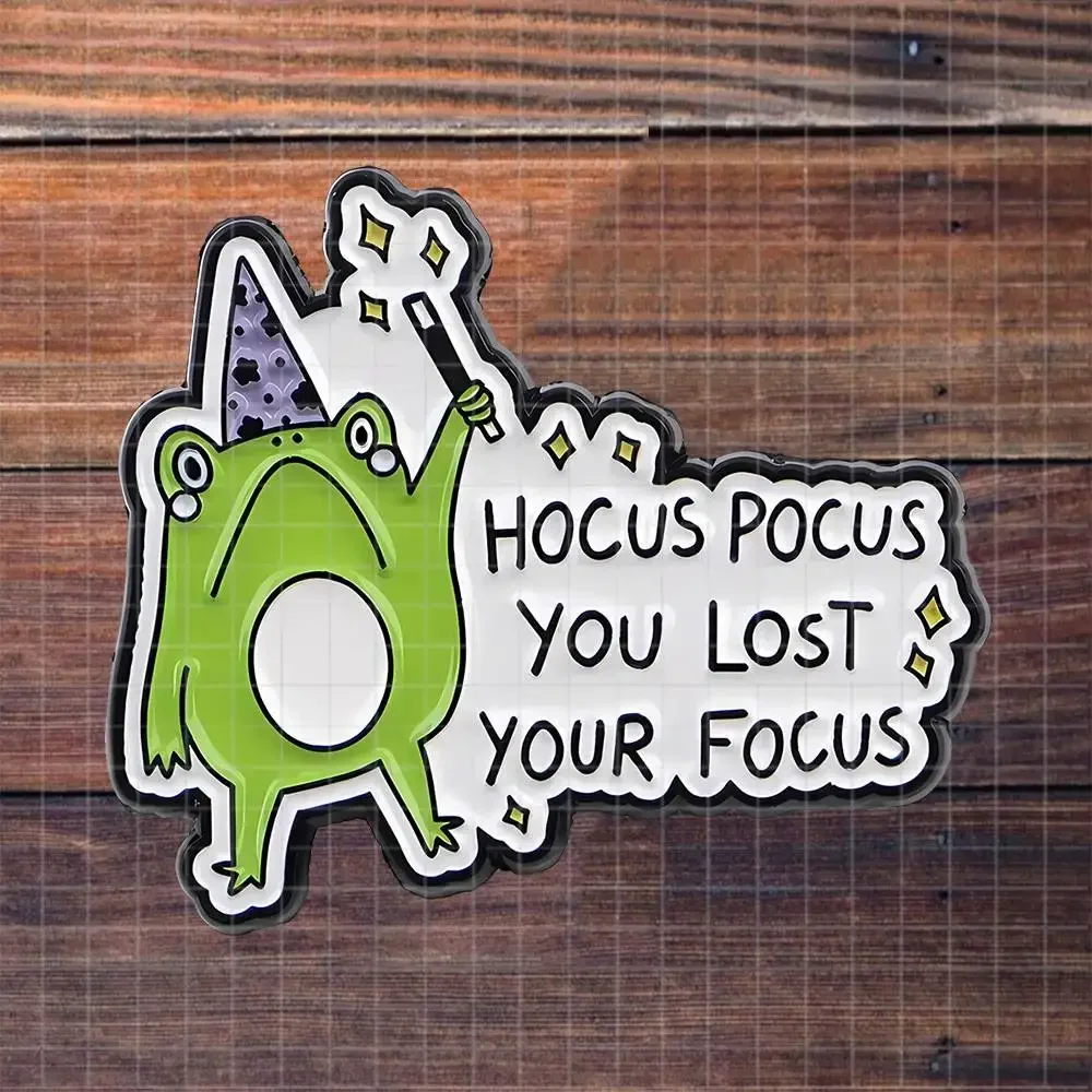 Hocus Pocus You Lost Your Focus Frog Wizard Vinyl Sticker Matte Decal For Laptop Desk