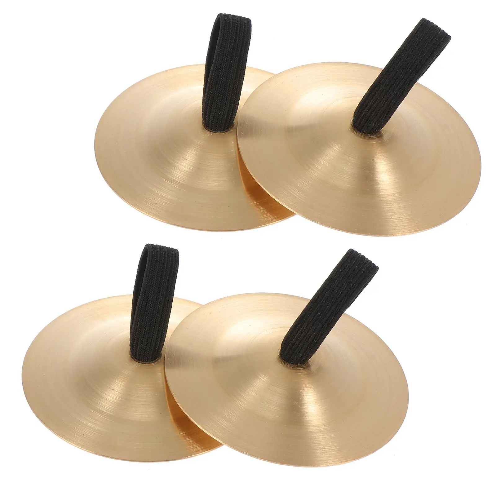 

4 Pcs 5CM Golden Bronze Finger Cymbals Finger Cymbal Durable Copper Percussion Instrument for Children Props