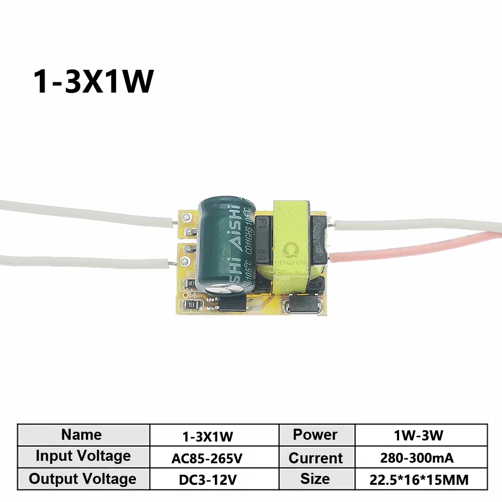 سائق LED 300mA 1 واط 3 واط 5 واط 7 واط 12 واط 18 واط 20 واط 25 واط 36 واط 50 واط AC220V ل المصابيح امدادات الطاقة الإضاءة المحولات ل LED أضواء الطاقة