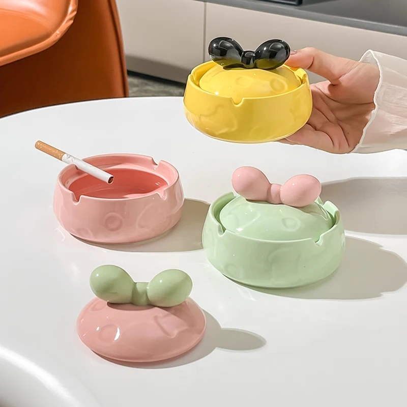 

Креативная пепельница для сыра с крышкой, украшения для дома, гостиной, чайного стола, круглая пепельница, современные украшения для украшения дома