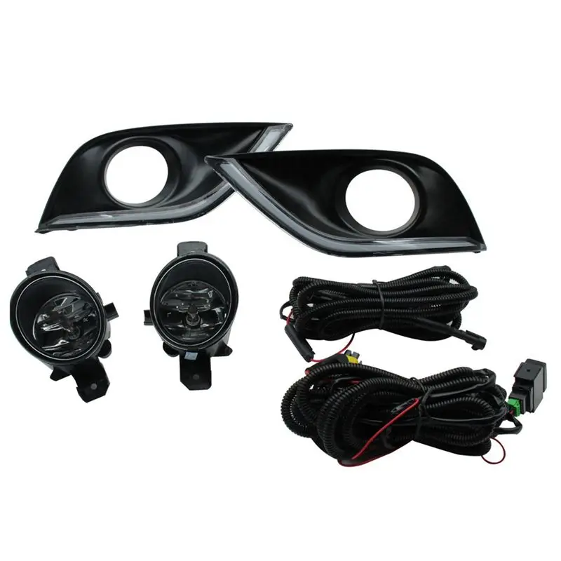 

Superior-LED Daytime Running Light + Fog Lamp With Harness Switch Kit For Nissan Sunny Versa 2014-2017