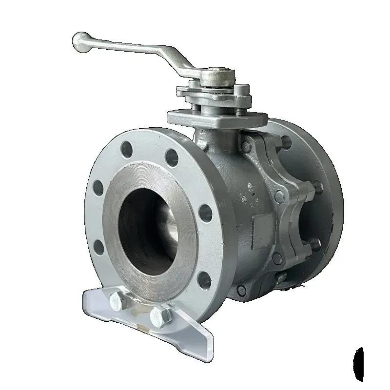 SS304 SS316 2-piece ball valve PN16 PN25 DN15-DN200 stainless steel flanged manual ball valve