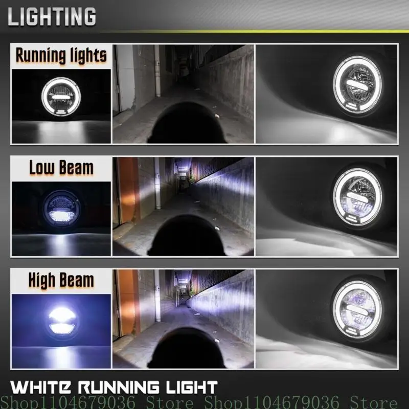 6.5 Inch Round LED Motorcycle Headlight with Brackets Assembly Suitable for Custom Bikes Cafe Racers Enhanced Visibility - Image 5