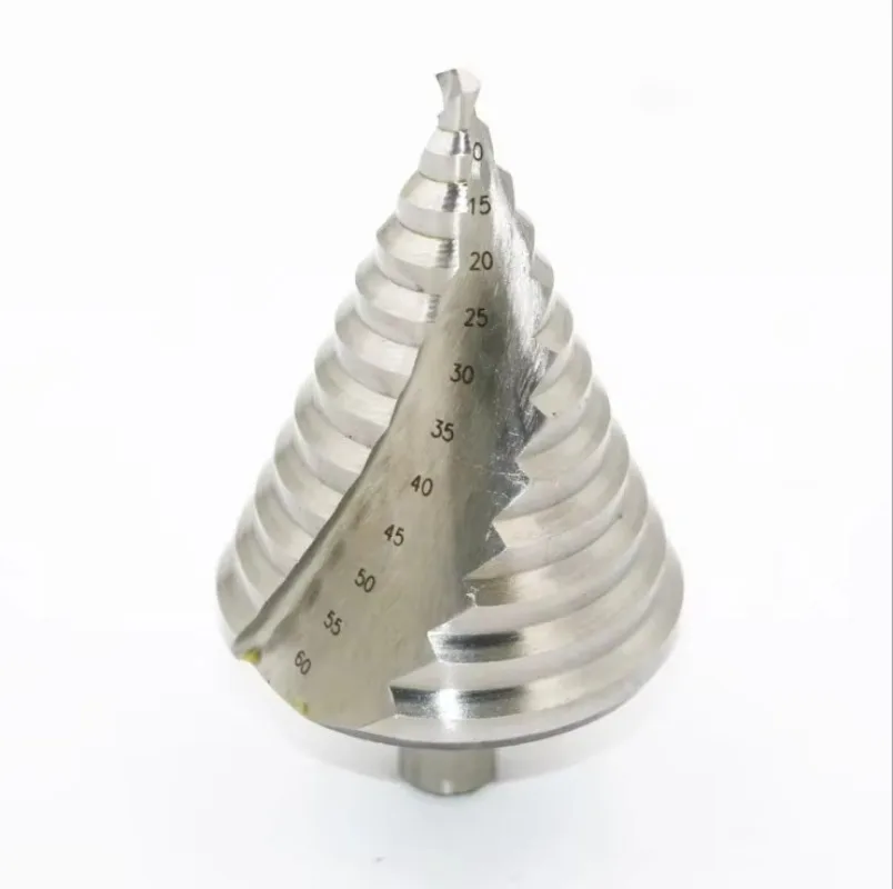 Broca escalonada, 1 peça, 6-60mm, ranhura espiral, hss, cortador de buraco de aço para madeira, metal, ferramentas de perfuração, broca cônica