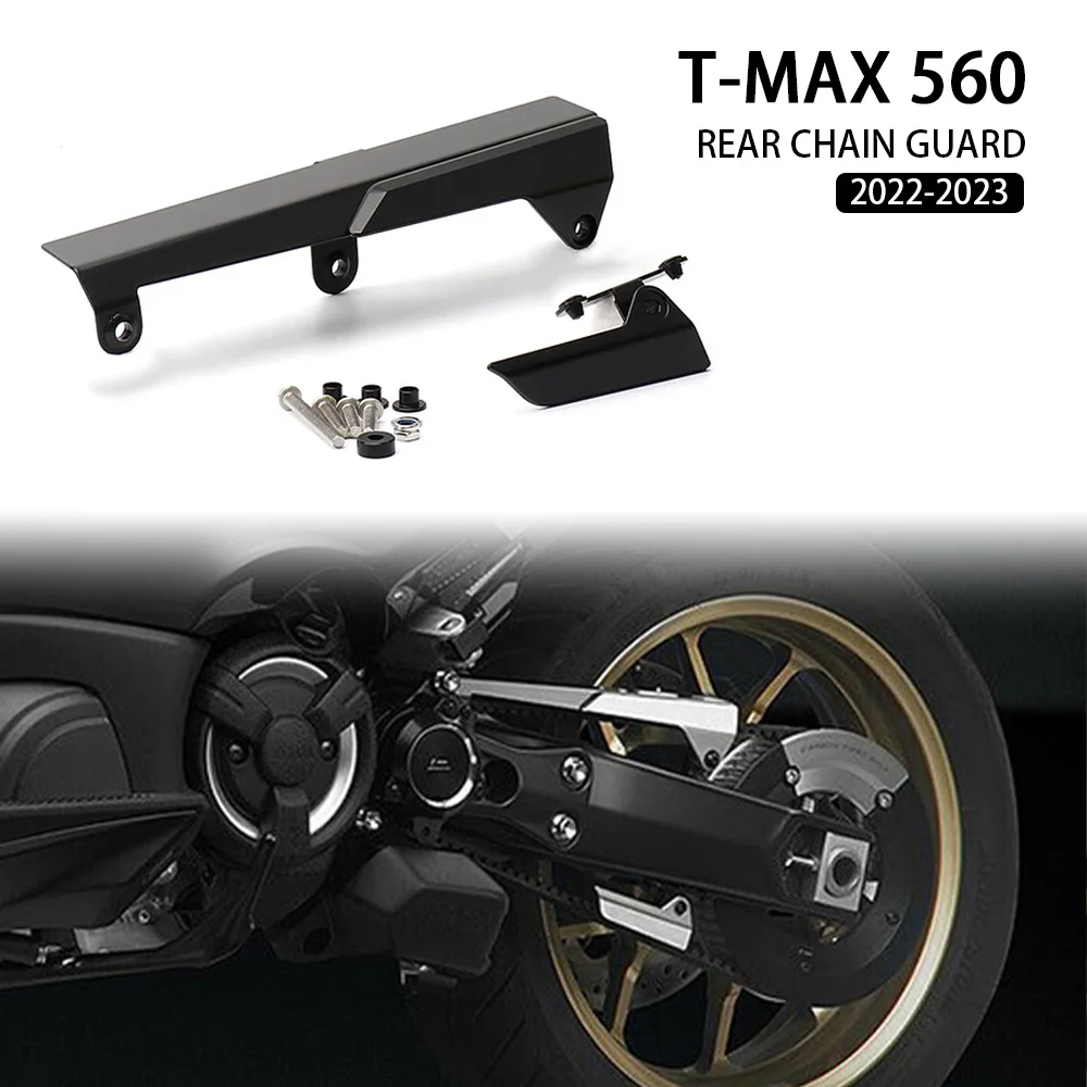 

New For Yamaha TMAX 560 T-Max 560 T-MAX 560 2022 2023 Motorcycle Accessories CNC Chain Cover Rear Belt Guard T-MAX560 TMAX560