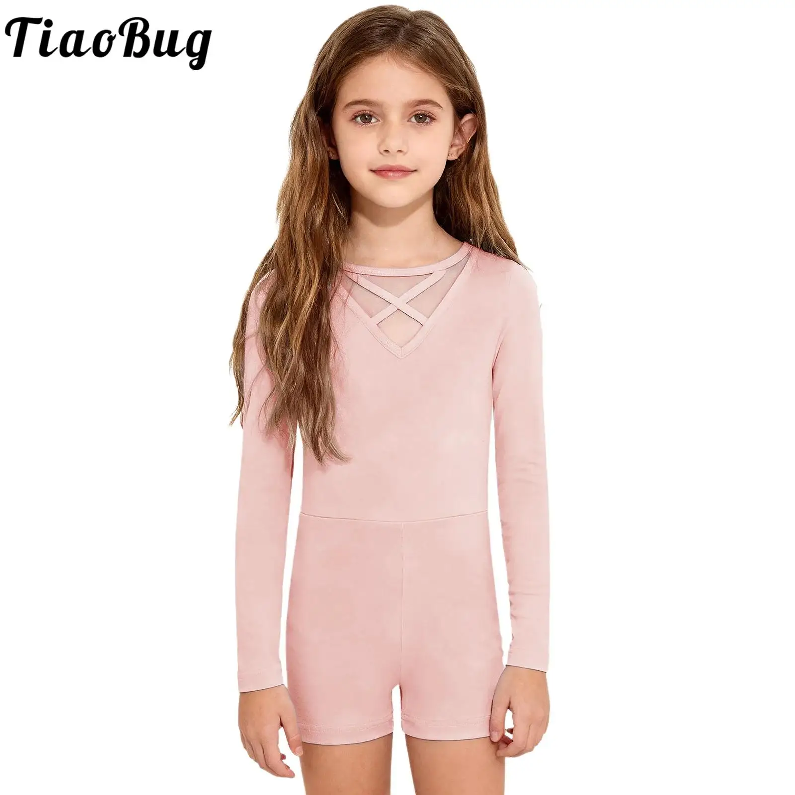 

Kids Long Sleeves Leotards Jumpsuits for Girls Gymnastics Practice Clothes Ballet Unitards Leotard Stage Dance Costume Skating