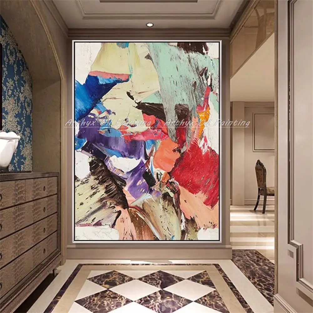 

Arthyx, картина маслом на холсте, расписанная вручную, абстрактная цветовая композиция, поп-арт, современные настенные картины для украшения гостиной и дома.